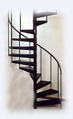 photo of a spiral staircase