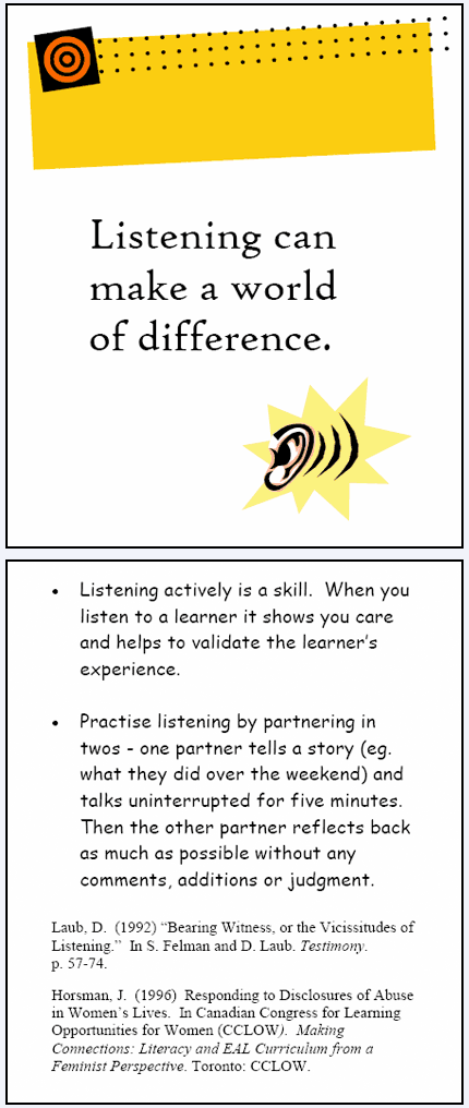 Listening can make a world of difference