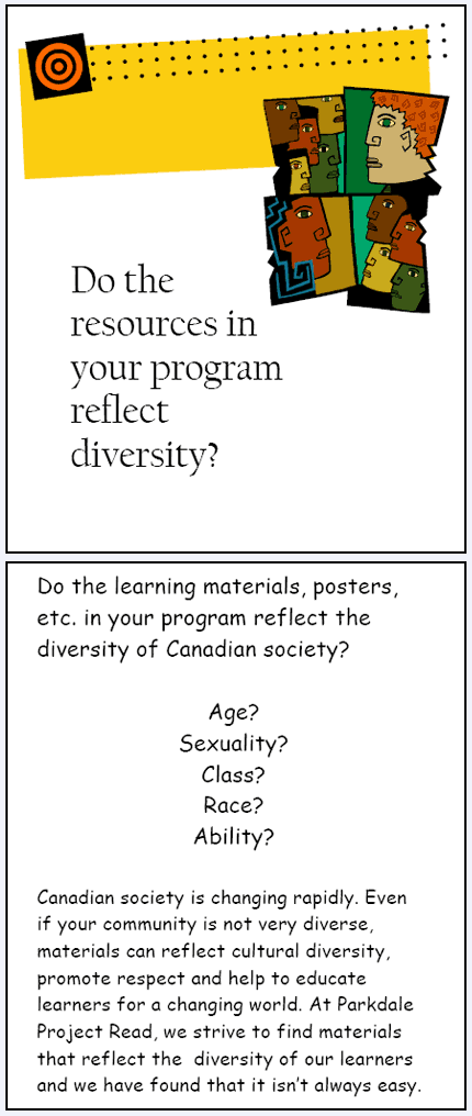 Do the resources in your program reflect diversity?